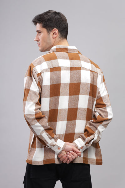 BROWN CHECKED SHACKET