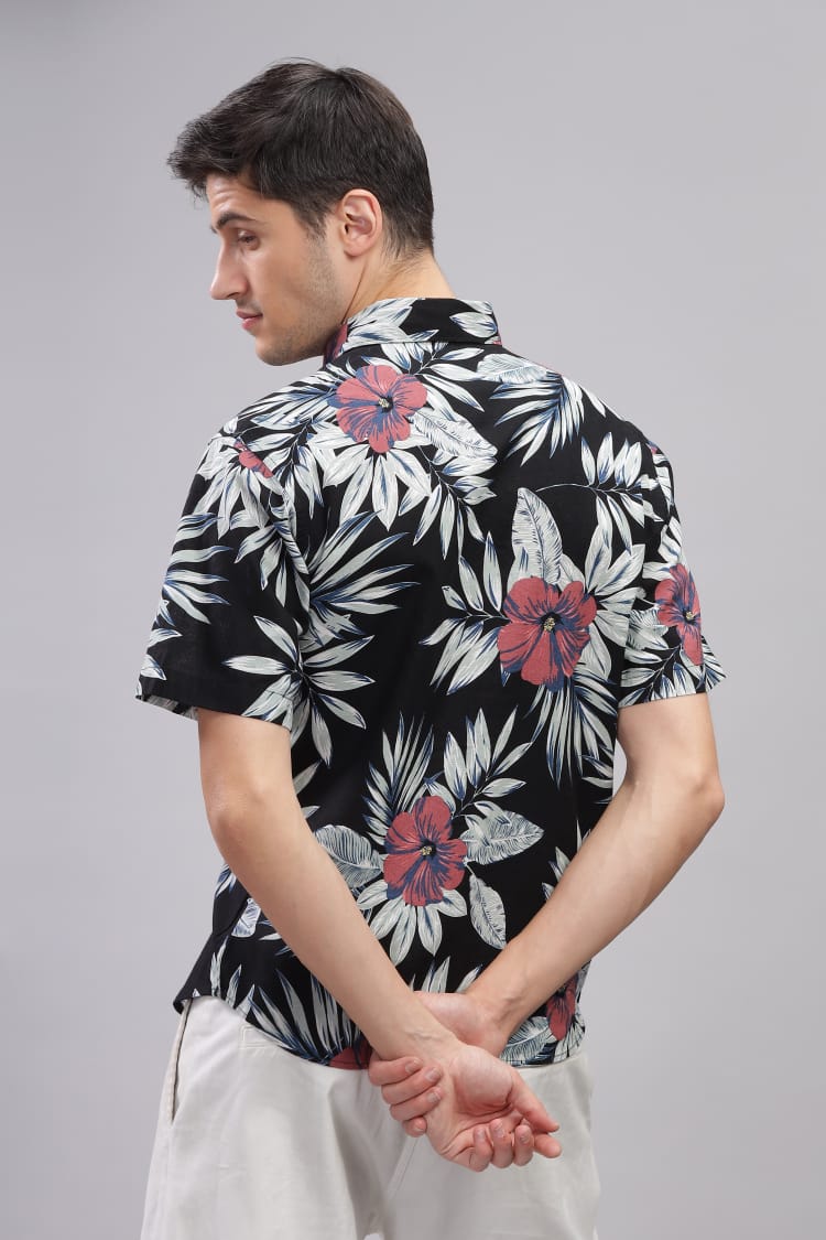 BLACK FLORAL SHIRT