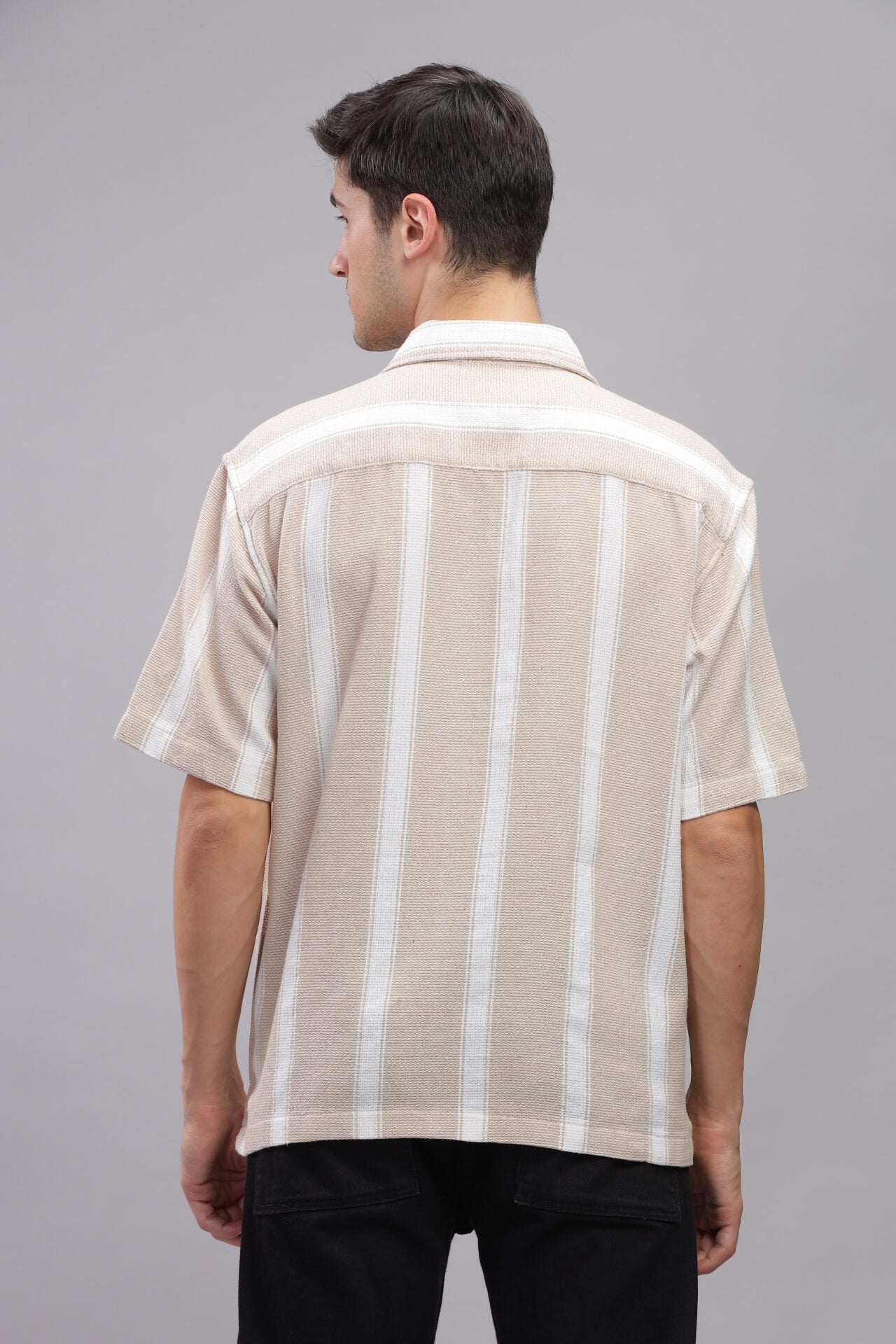 BEIGE STRIP SHIRT