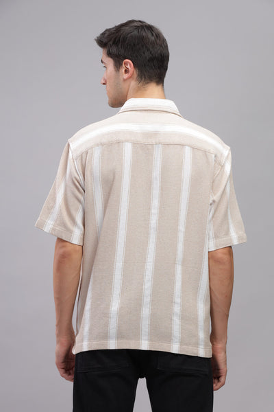 BEIGE STRIP SHIRT