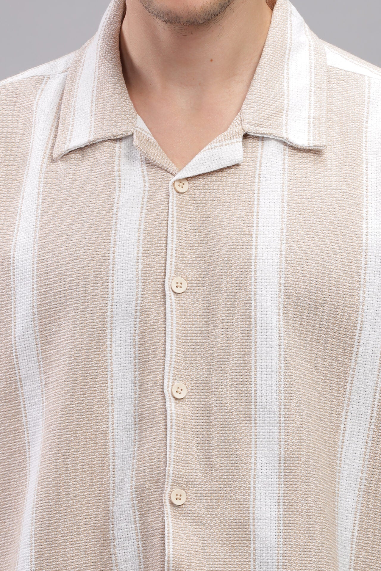 BEIGE STRIP SHIRT