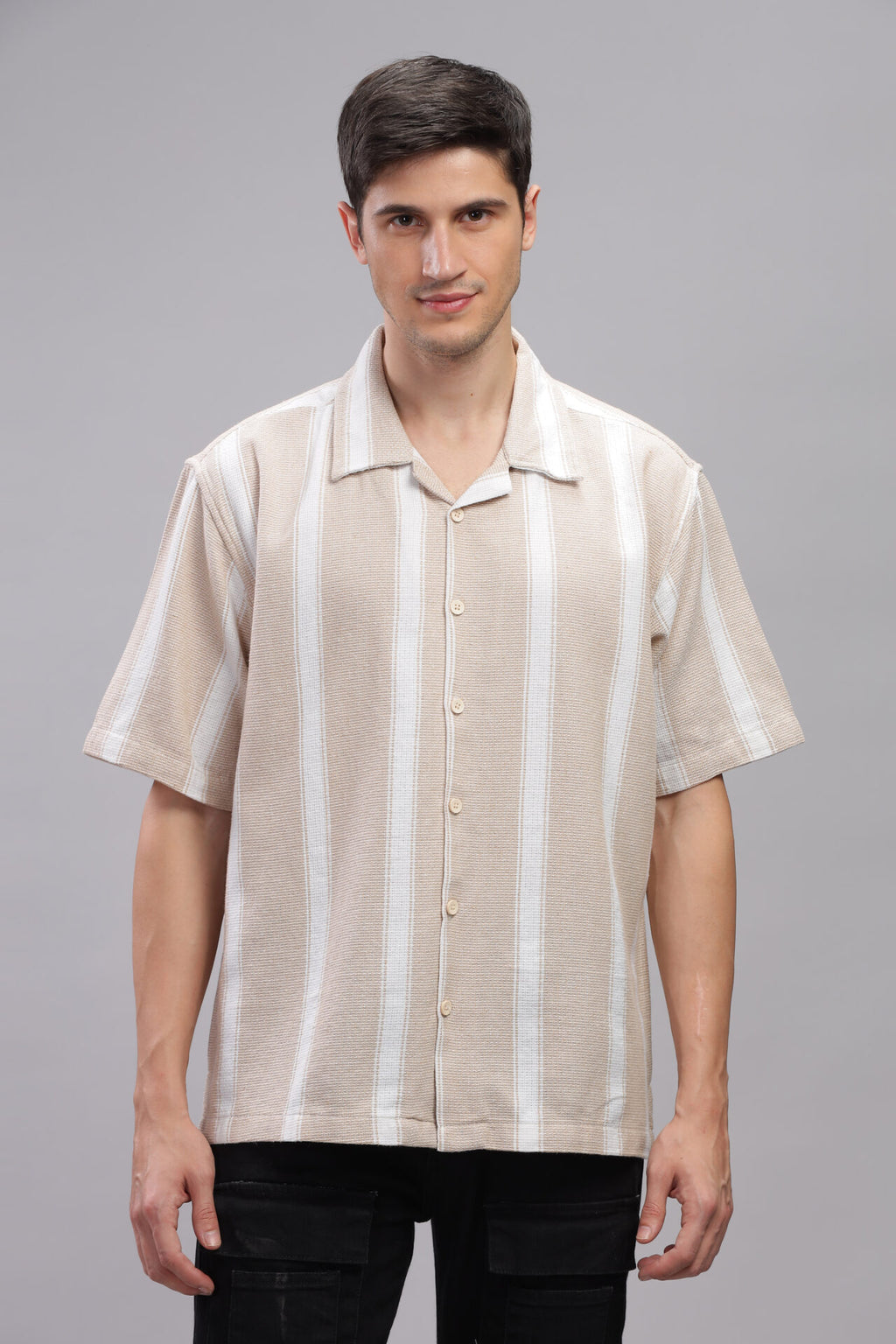 BEIGE STRIP SHIRT
