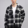 Checked Double Flap Pocket (Black)